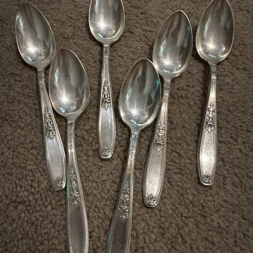 Vintage Ambassador Teaspoons 1847 Rogers Silverplate Vintage Flatware 6